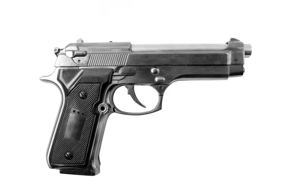 Пистолет Беретта изолирован на белом фоне — стоковое фото