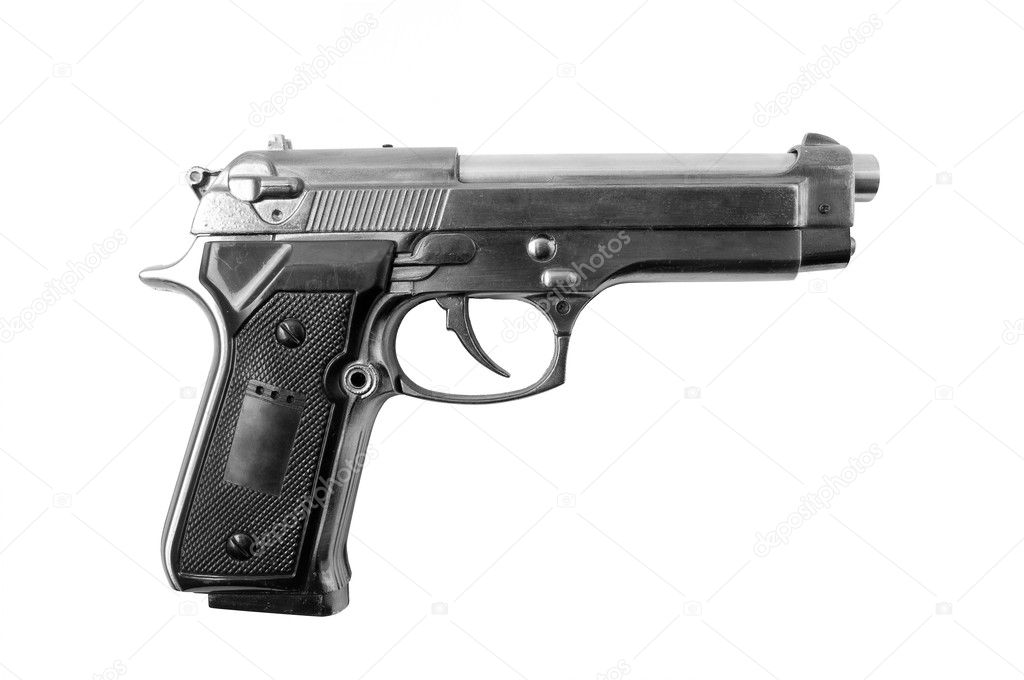 Beretta gun isolated on the white background