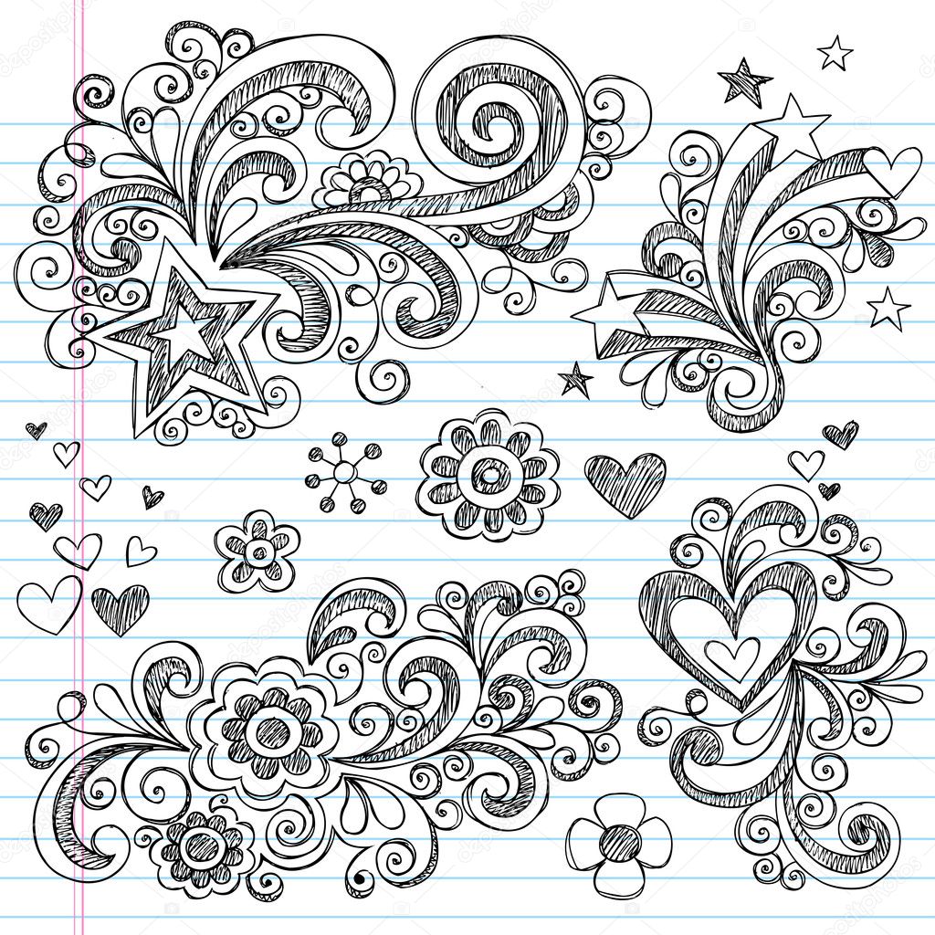 Sketchy Back to School Notebook Doodles