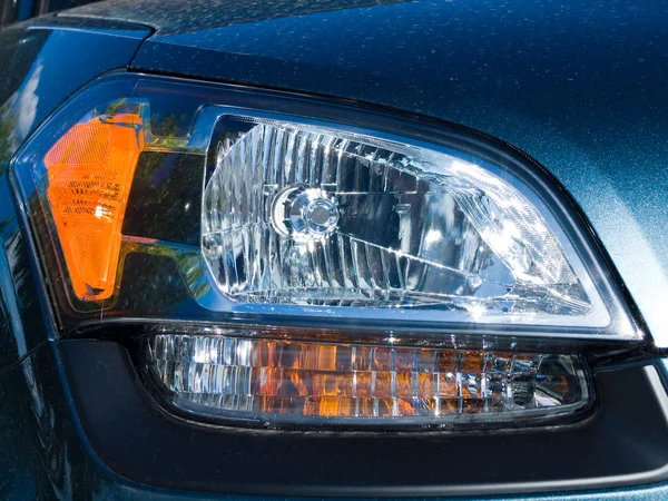 stock image Close Up of a New Car Headlight