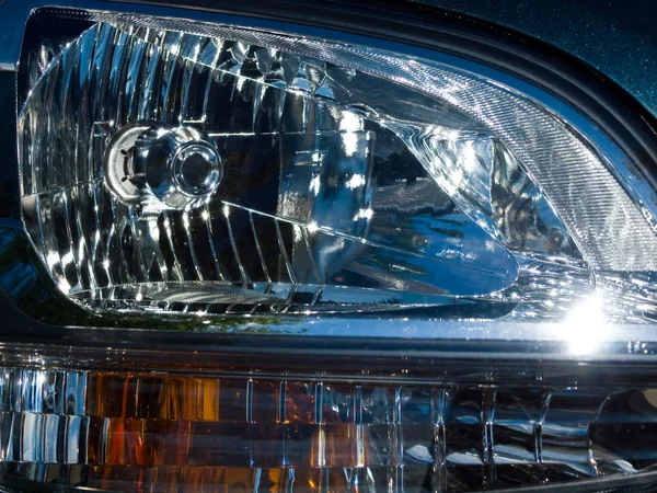 stock image Close Up of a New Car Headlight