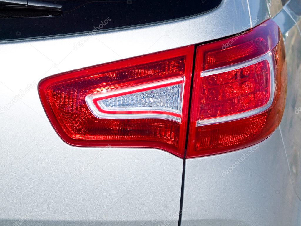 Close Up of a New Car Taillight