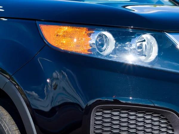 stock image Close Up of a New Car Headlight