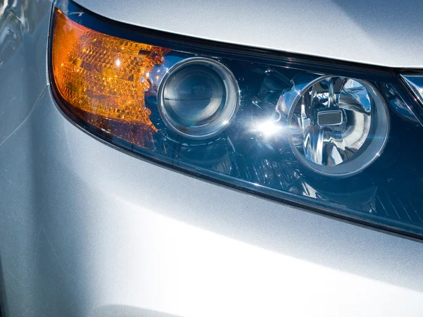 Zár megjelöl-ból egy új autó fényszóró — Stock Fotó