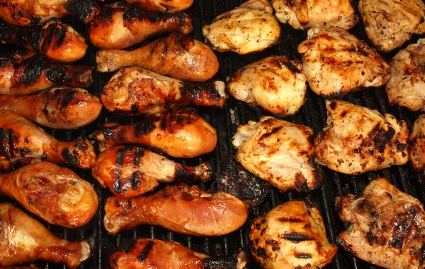 Ayam panggang segar Memasak di Barbekyu — Stok Foto