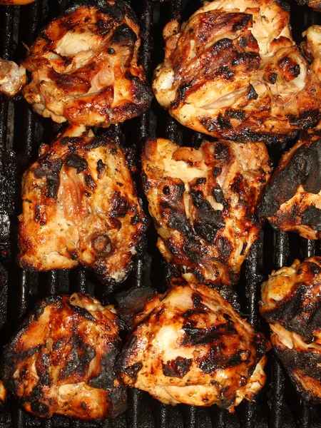Cuisine fraîche au poulet grillé sur le barbecue — Photo