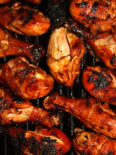 Pollo a la Parrilla Fresco Cocina en la Parrilla — Foto de Stock