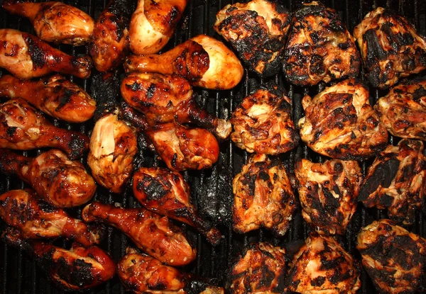 Ayam panggang segar Memasak di Barbekyu — Stok Foto