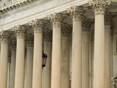 United States Capitol Building Columns Detail in Washington DC clipart