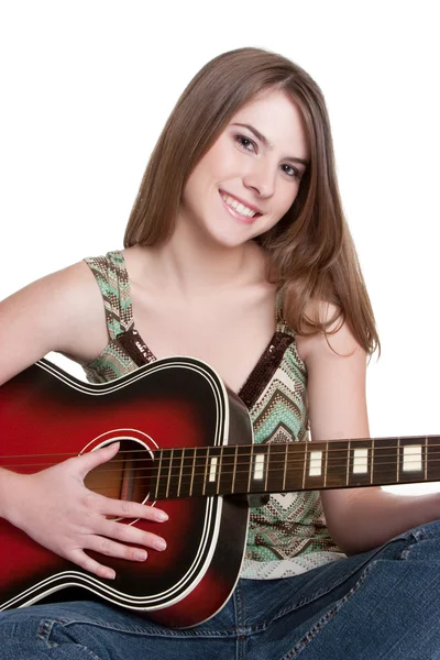 Gitar çalan kız — Stok fotoğraf