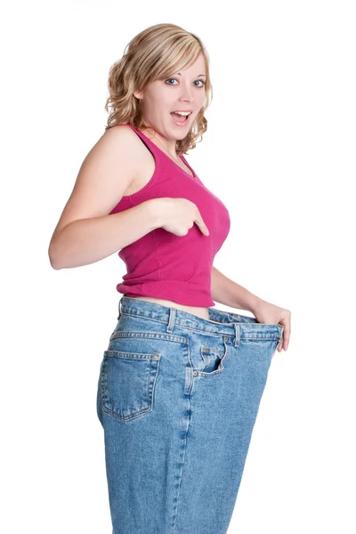Женщина с потерей веса — стоковое фото