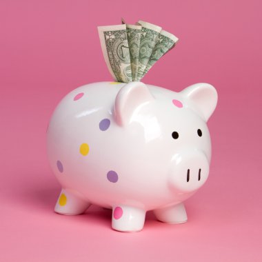 Pink Piggy Bank clipart