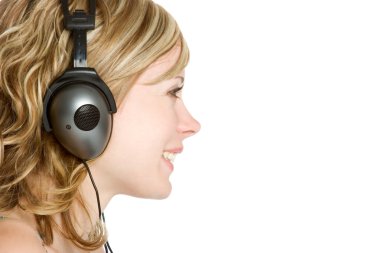 Headphones Music Girl clipart