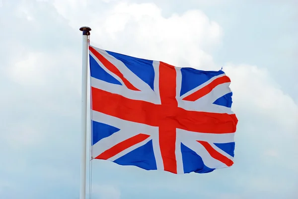 Gamla trasiga brittiska flaggan — Stockfoto