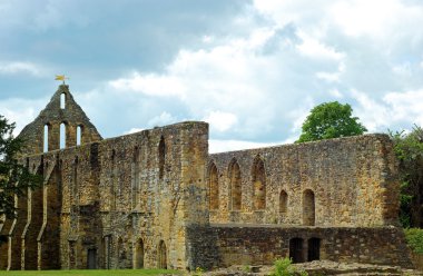 Ruin church at Battle Abbey Battle England clipart