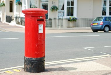 Red british mailbox clipart