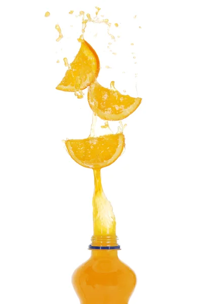 橙汁饮料溅 — 图库照片
