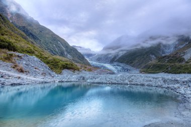 Meltwater pool at Fox Glacier clipart