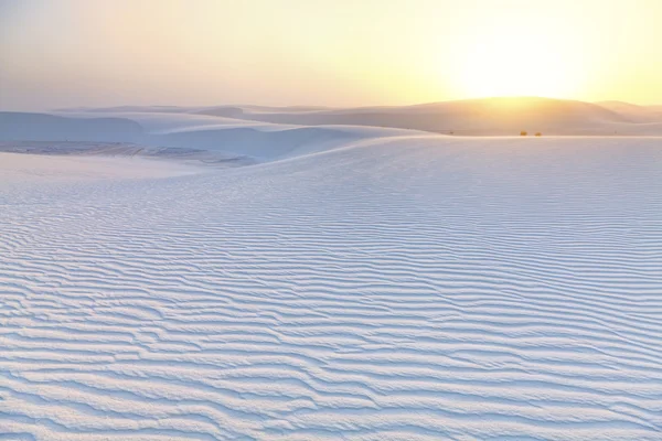 Białe piaski zachód słońca — Zdjęcie stockowe