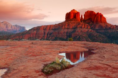 Cathedral Rock Reflection clipart