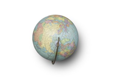 Isolated World Globe from Above clipart