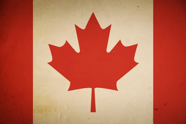 Grunge kanadensisk flagga — Stockfoto