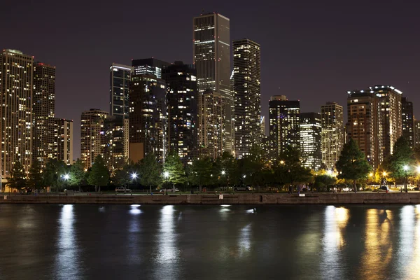 stock image Downtown Chicago at Night