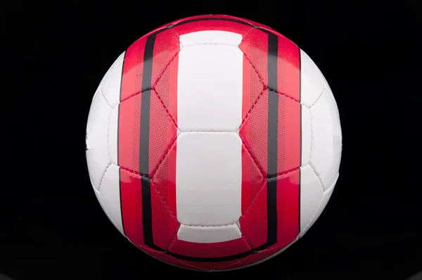 Pelota de fútbol rojo y blanco — Foto de Stock