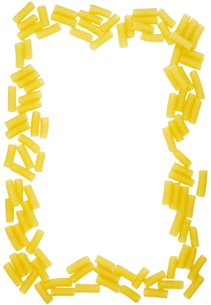 Stock image Frame made of yellow farfalle pasta