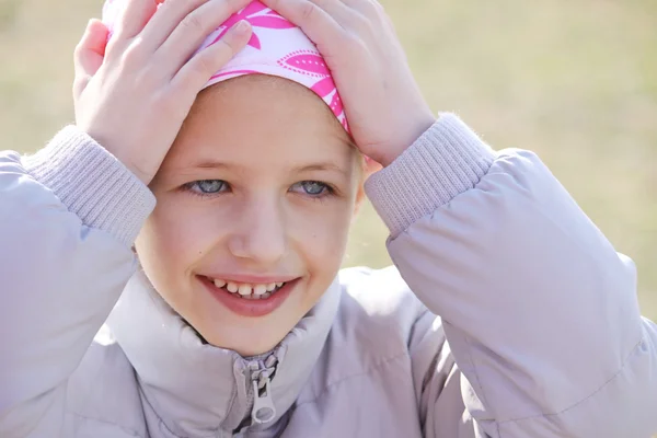 Ребёнок с раком — стоковое фото