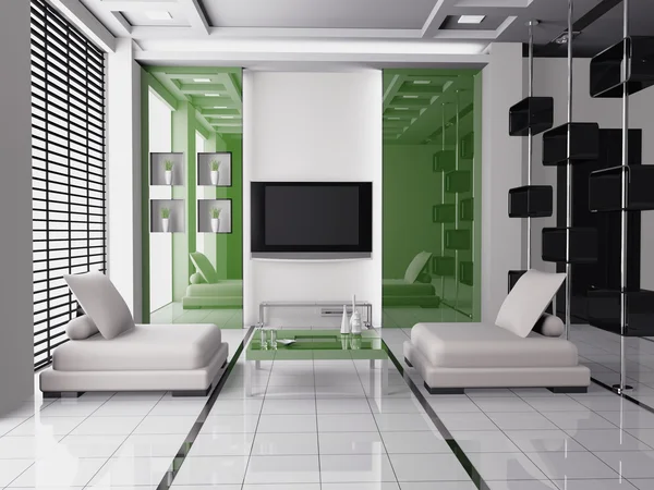 Sala de estar 3D — Foto de Stock