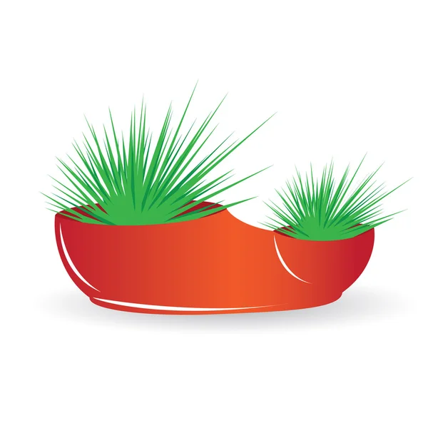 Kaktus im roten Topf — Stockvektor