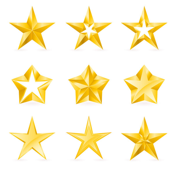 Различные типы и формы золотых звёзд
