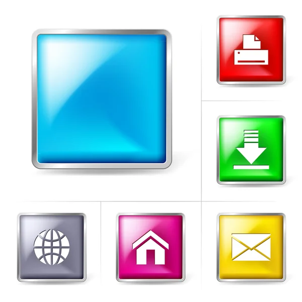 Icone astratte di internet del computer. Illustrazione per la progettazione su whi — Vettoriale Stock