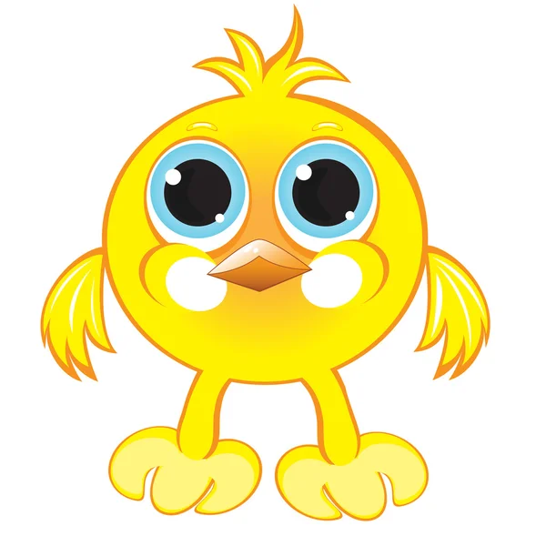 Γκέι κίτρινο κοτόπουλο κινουμένων σχεδίων — Διανυσματικό Αρχείο