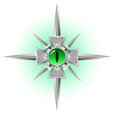 Amulet. Dragon Eye. clipart