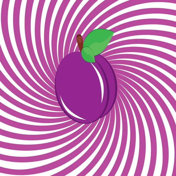 Mouthwatering plum — Stock Vector