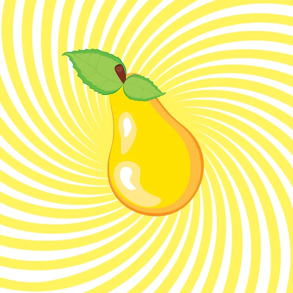 Appetizing ripe pear — Stock Vector