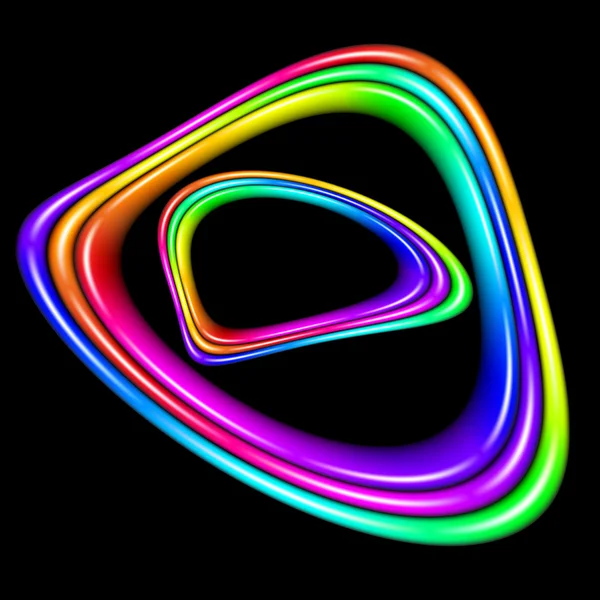 Multicolor spectral closed curve — Stock Vector