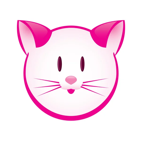 Cartoon gay pink kitty — Stock Vector
