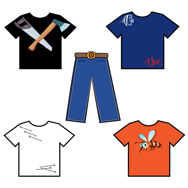 Camisas y pantalones de colores — Archivo Imágenes Vectoriales