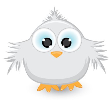 Cartoon gray sparrow clipart