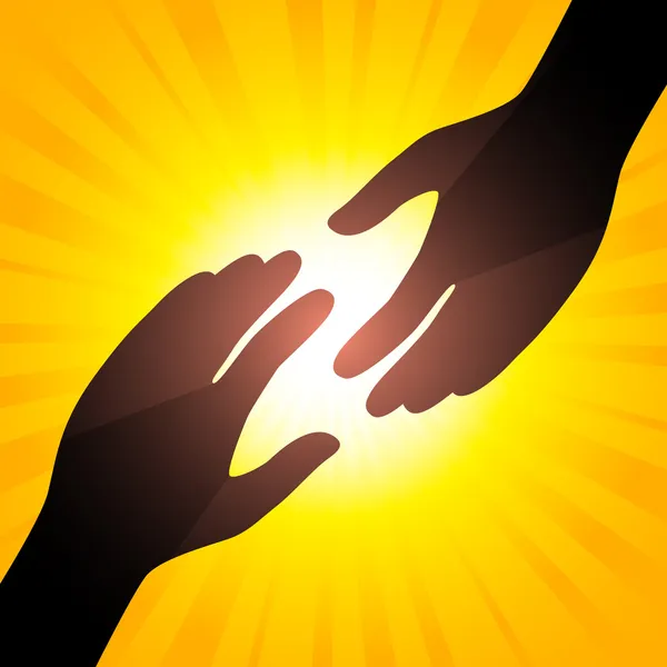 Сонячна рукостискання — стоковий вектор