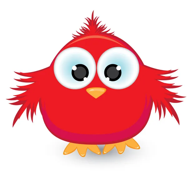 Kreslený červené vrabec — Stockový vektor