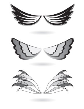 Set of angel wings clipart