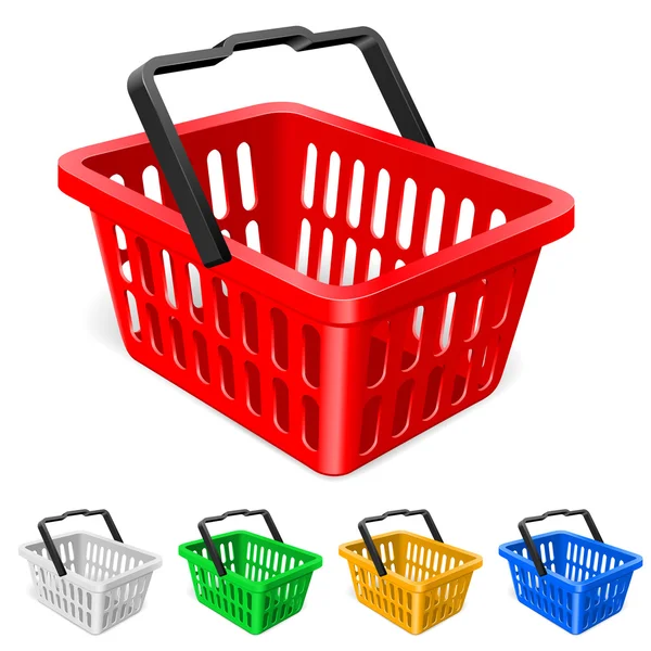 Colorful shopping basket — Stock Vector
