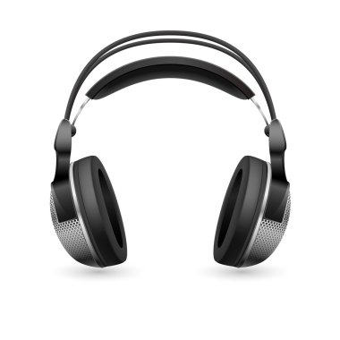 Realistic computer headset clipart