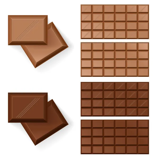 Barras de chocolate —  Vetores de Stock