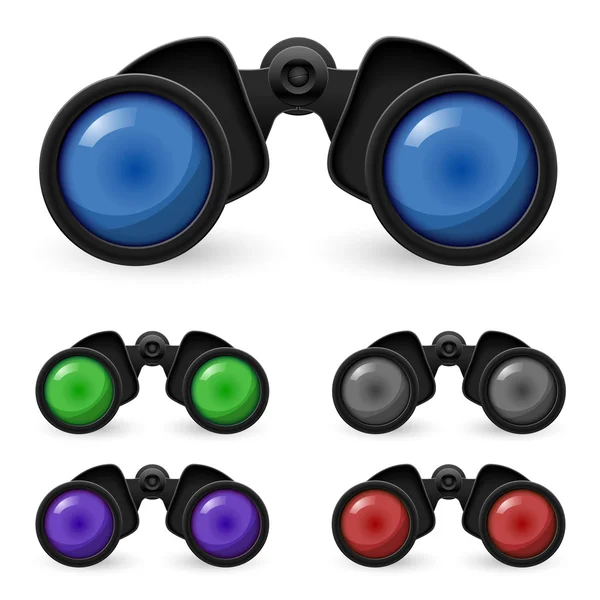 Set of realistic binoculars — Stock Vector