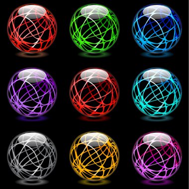 Glossy spheres clipart